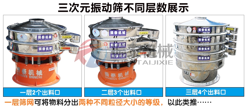 电木粉圆形振动筛不同层数展示